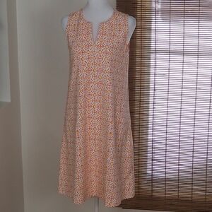 J. McLaughlin Catalina Cloth Sleeveless Tank Dress Women's Sz Small Red Orange